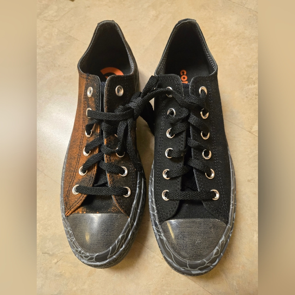 Converse Black and Brown Sneakers with Vintage Look